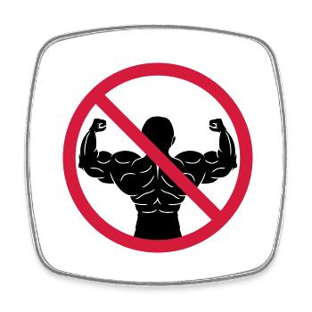 Keine Bodybuilder Verboten - Viereckiger Kühlschrankmagnet - Weiß - Vorne