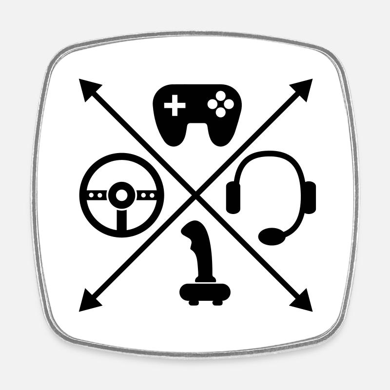 Gaming - Magnet carré - blanc