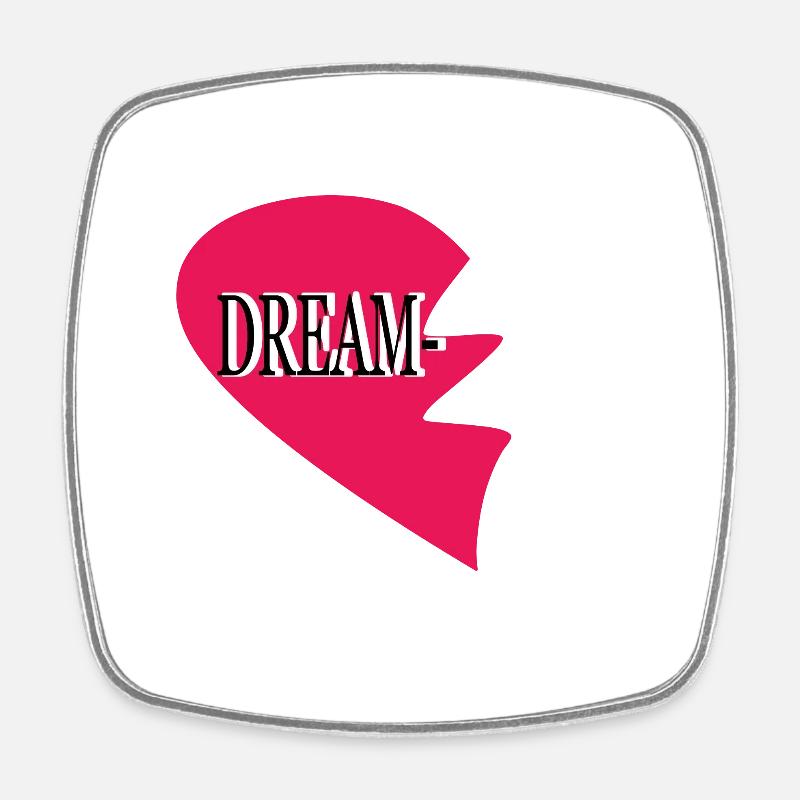 Dream Team Herz - Magnet carré - blanc
