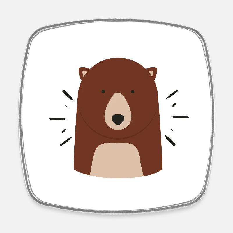 Balu the bear. - Square fridge magnet - white