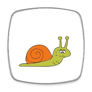 Jogging Running Sport Escargot Running Gift Fun - Magnet carré - blanc - Devant