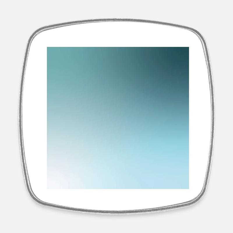 Gradient blue tones - Square fridge magnet - white