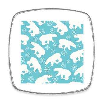 Icebear - Square fridge magnet - white - Front
