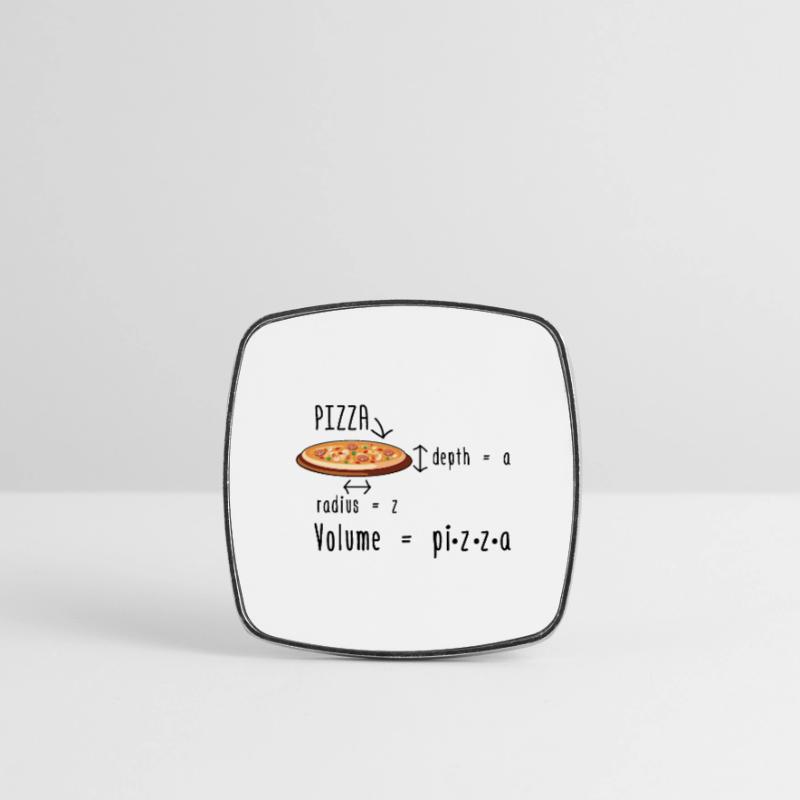 Mathematician Pizza | Math math gift idea Square fridge magnet