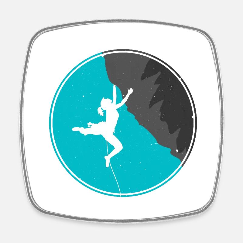 Climb - Square fridge magnet - white