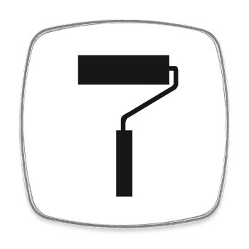 Brush Painting Brushes Painting Painter Painters Varnishers - Square fridge magnet - white - Front