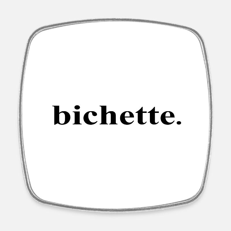 BICHETTE - Magnet carré - blanc