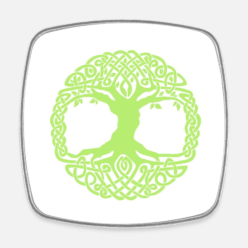 CelticTree - Magnet carré - blanc