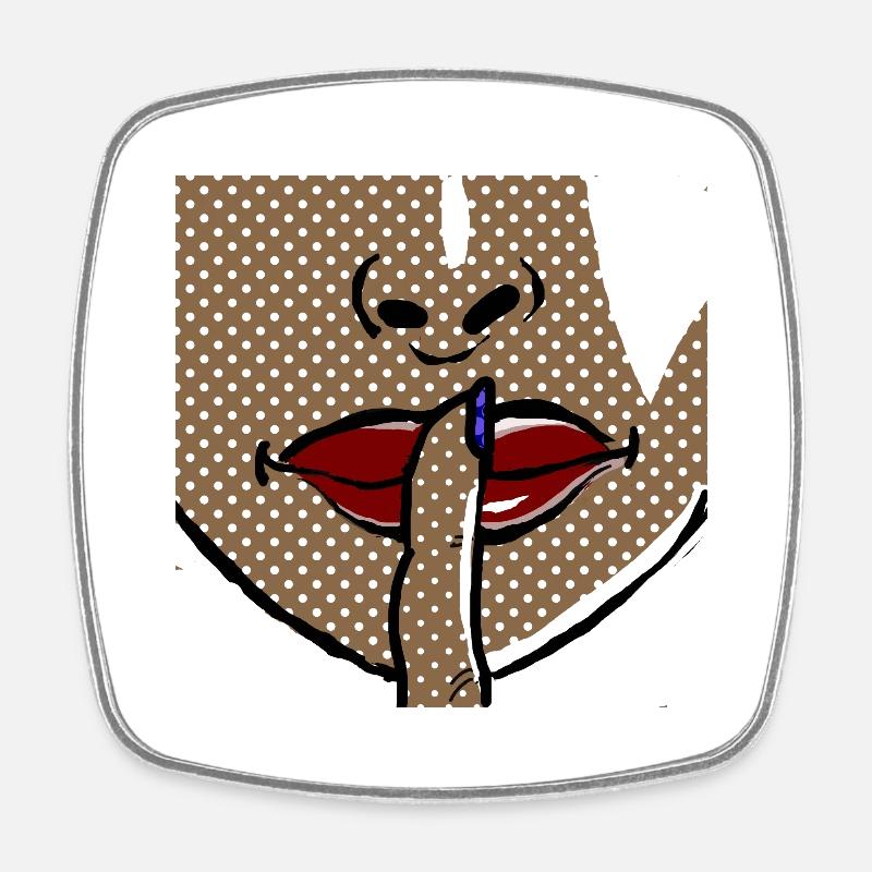 be quiet - Square fridge magnet - white