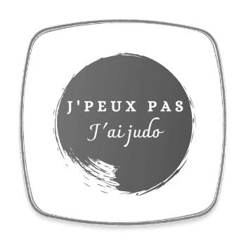 J'peux pas j'ai Judo - Magnet carré - blanc - Devant