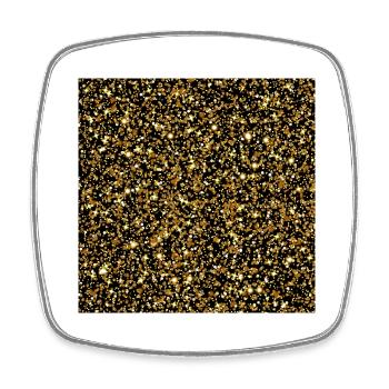 False gold glitter background - Square fridge magnet - white - Front