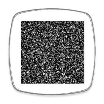 False silver glitter background - Square fridge magnet - white - Front