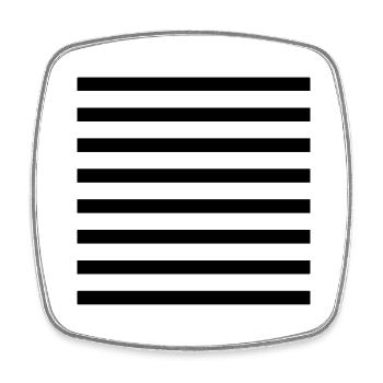Design "abstract plauzilla stripes" horizontally - Square fridge magnet - white - Front