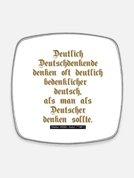 Deutsche Denker - Viereckiger Kühlschrankmagnet - Weiß