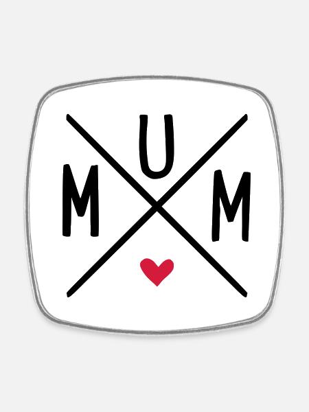 mum - Magnet carré - blanc