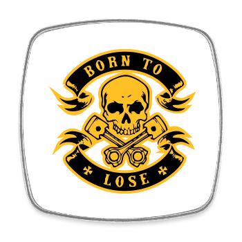 Born to lose colored - Square fridge magnet - white - Front