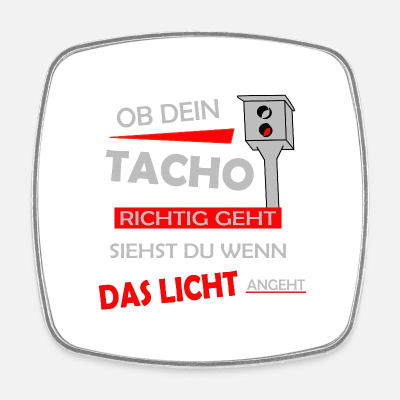 Auto Tuning Spruch - Viereckiger Kühlschrankmagnet - Weiß