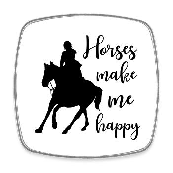 Horse rider riding rider horse lover Ross - Square fridge magnet - white - Front