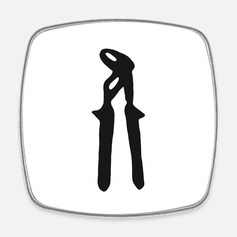 Pinces artisans artisans outil - Magnet carré - blanc