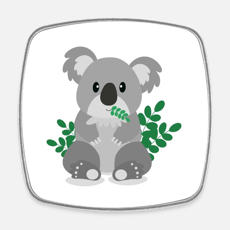 koala - Viereckiger Kühlschrankmagnet - Weiß