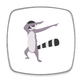 Dabbing Lemur Dab Dancer Lemur Lover Gift Idea - Square fridge magnet - white - Front