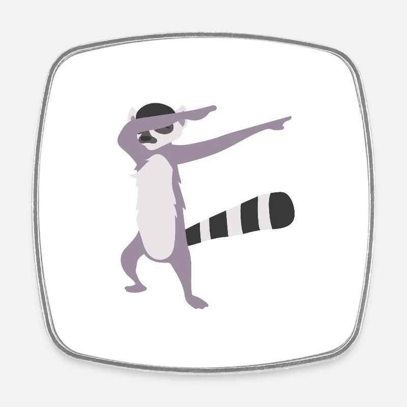 Dabbing Lemur Dab Dancer Lemur Lover Idée cadeau - Magnet carré - blanc