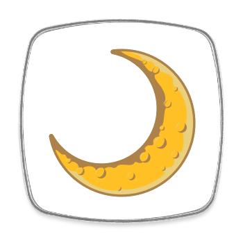 Lune Design De la Lune de Faudesse - Magnet carré - blanc - Devant
