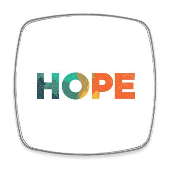 HOPE Pray Pray Inspirational Quotes Idée cadeau - Magnet carré - blanc - Devant