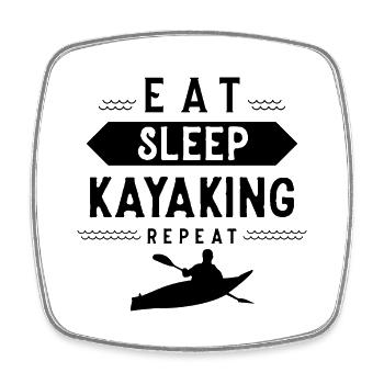 Kayak Kayakkayak Kayak Kayaker Water Sports - Square fridge magnet - white - Front