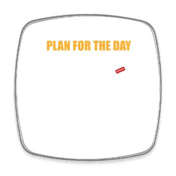 Plan for the day Coffee Grilling Beer Sleep - Square fridge magnet - white - Front