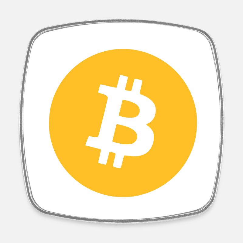 Le bitcoin - Magnet carré - blanc