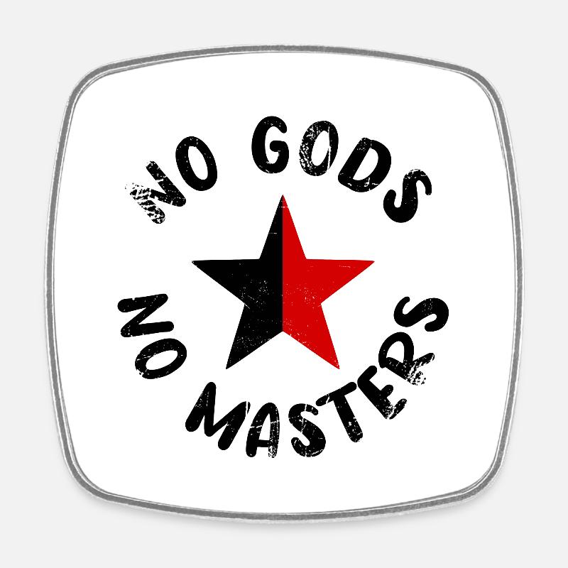No Gods No Masters - Magnet carré - blanc
