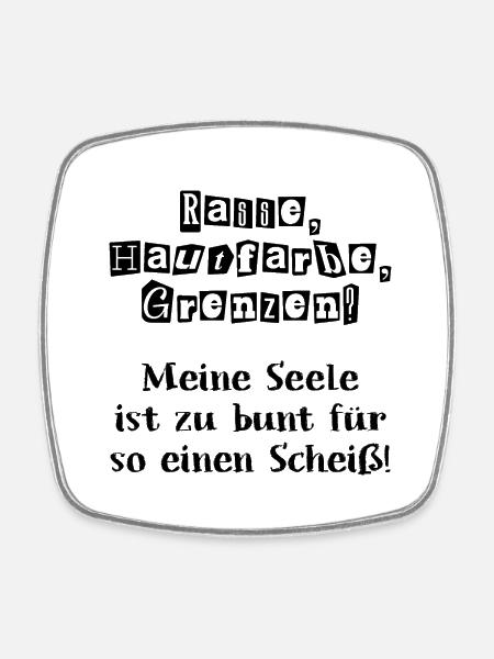 Bunte Seele - Viereckiger Kühlschrankmagnet - Weiß
