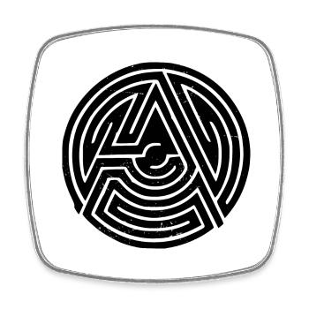 Anarchy - Square fridge magnet - white - Front