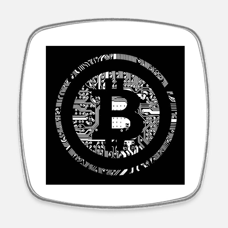 Bitcoin Bitcoin - Magnet carré - blanc