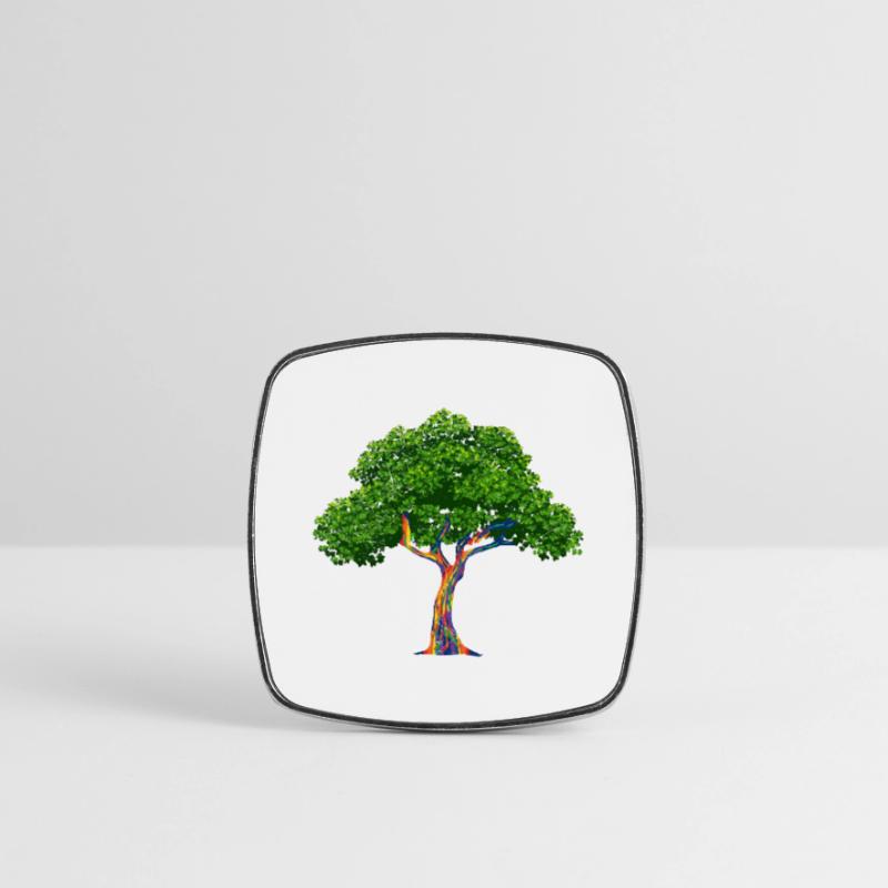 Rainbow Tree Rainbow Eucalyptus Tree Gift Square fridge magnet