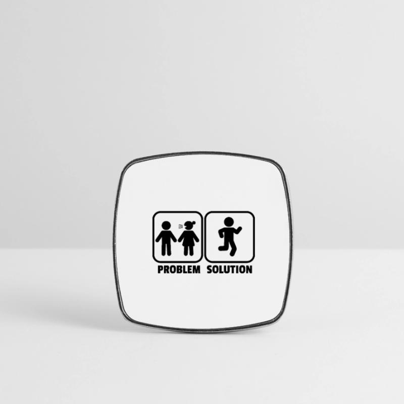 Problem Solution Running Jogging Runner Gift Idea Square fridge magnet