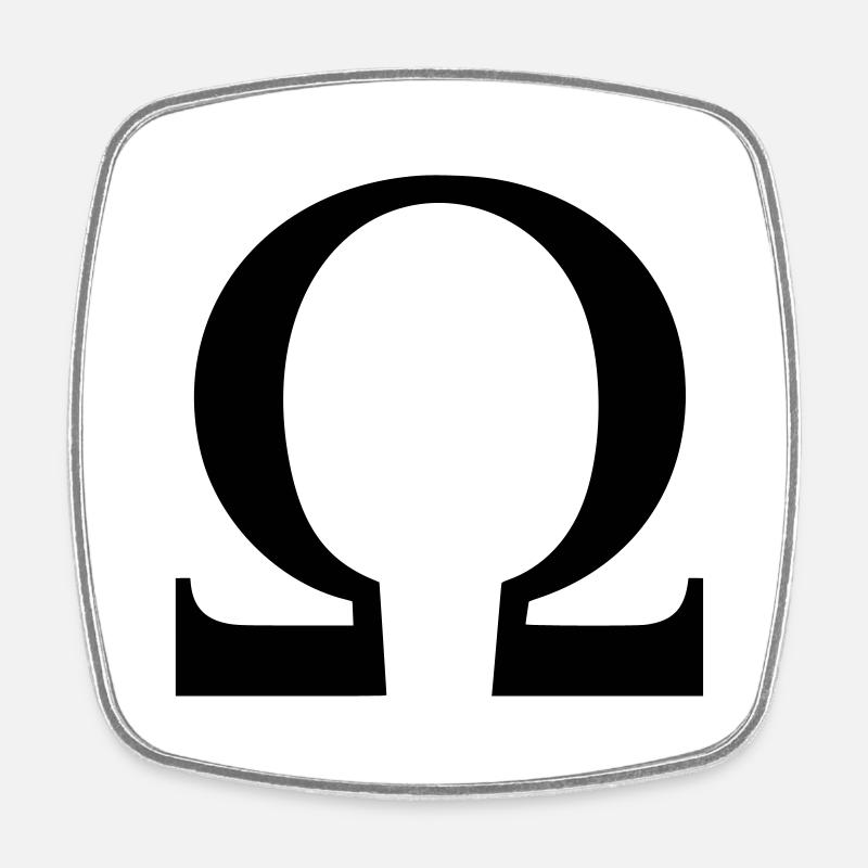 Omega - Square fridge magnet - white