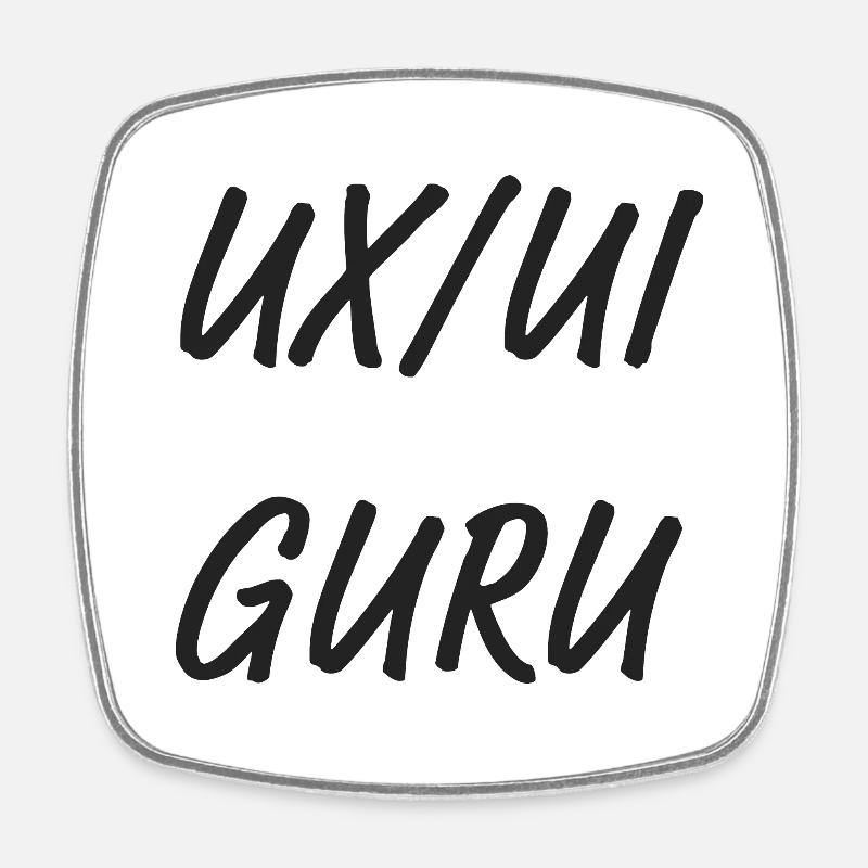UX/UI Guru - Viereckiger Kühlschrankmagnet - Weiß