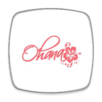 Hawaii Ohana Familie Wurzel Hibiskus Geschenkidee - Viereckiger Kühlschrankmagnet - Weiß - Vorne