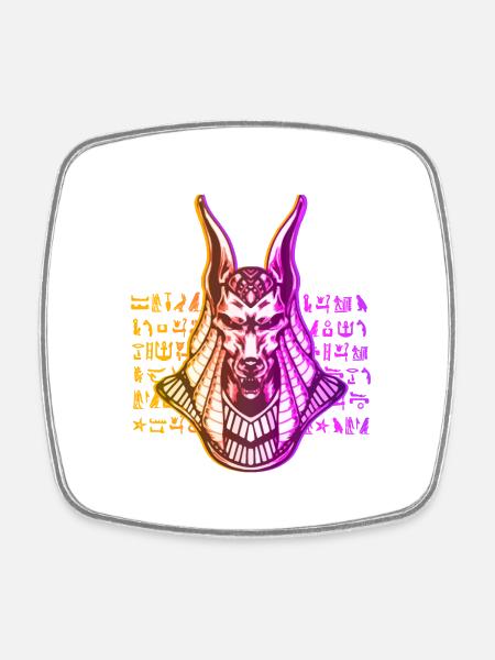 Anubis Gott Ägypten - Viereckiger Kühlschrankmagnet - Weiß