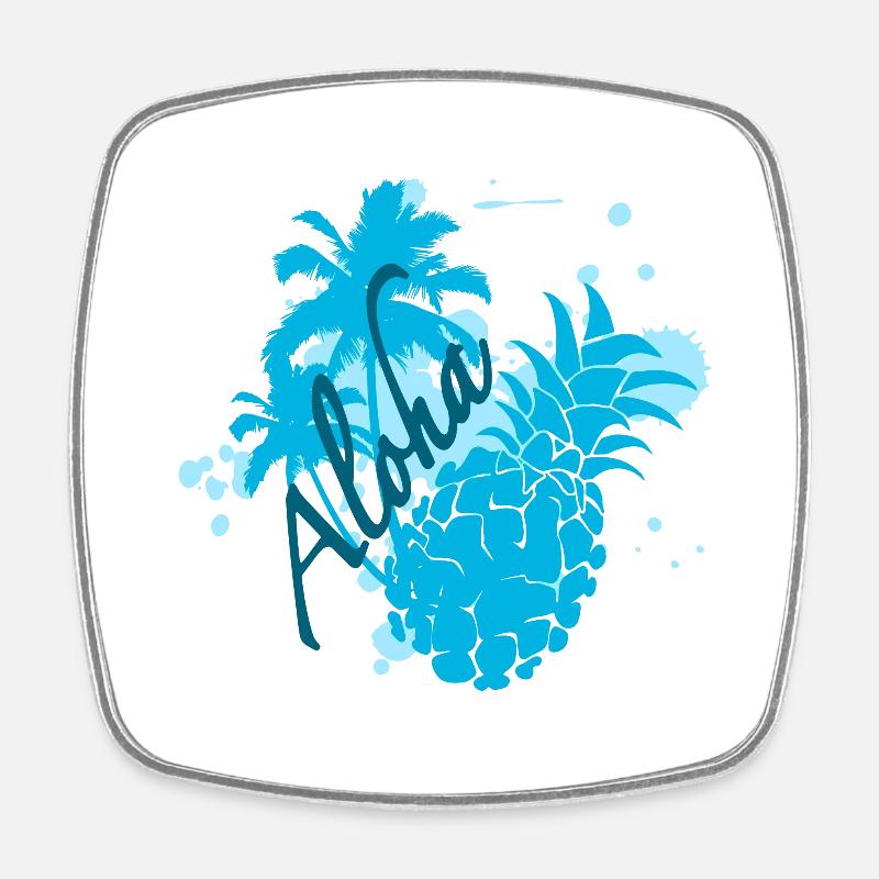Aloha - Square fridge magnet - white