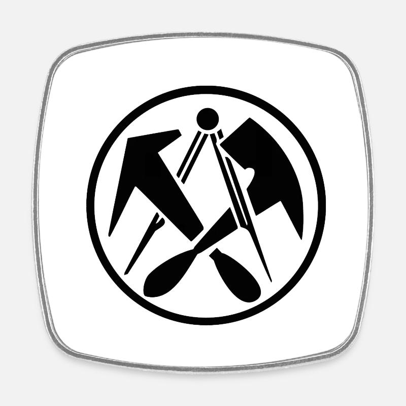 Logo du couvreur - Magnet carré - blanc