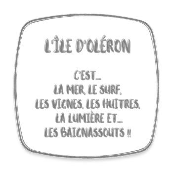 l île d Oléron serie île d'Oléron - Magnet carré - blanc - Devant