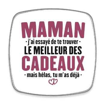 Maman J'ai Essayé De Trouver Le Meilleur Cadeau - Magnet carré - blanc - Devant