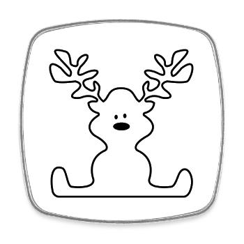 moose - Square fridge magnet - white - Front