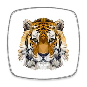 Tigre - Magnet carré - blanc - Devant