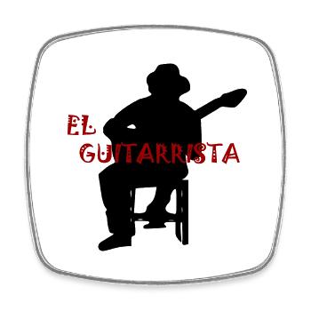 El Guitarrista - Viereckiger Kühlschrankmagnet - Weiß - Vorne