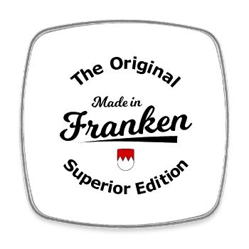 Born in Franconia - Square fridge magnet - white - Front