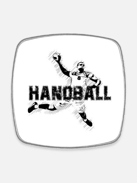 Handball handball player - Square fridge magnet - white